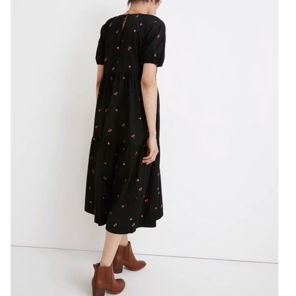 Madewell Short-Sleeve Cattail Tiered Dress in Amie Floral - Picture 4 of 5